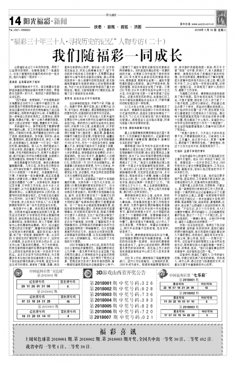 2018年01月10日第14版:阳光福彩新闻