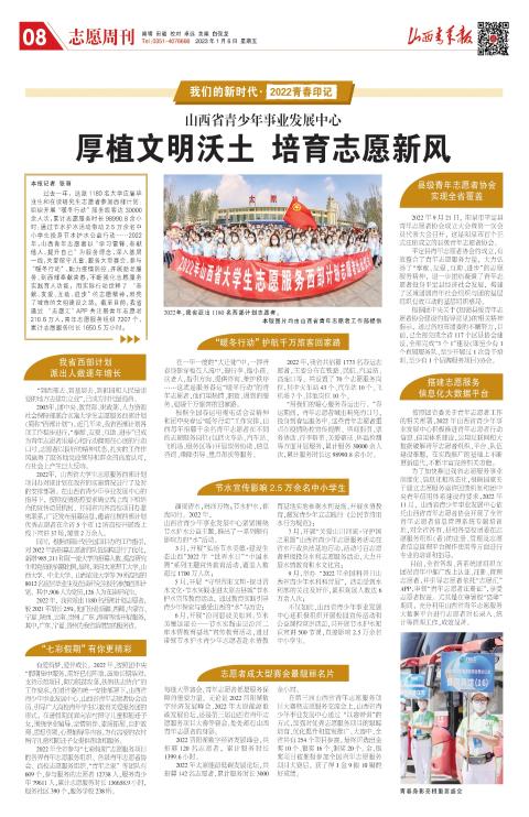 山西青年报2023年01月06日头版