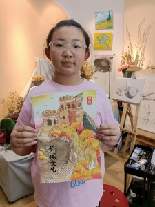           姓名：王凝萱 作品名称：长城文化        