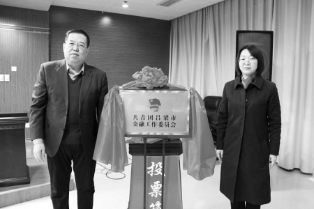           共青团吕梁市金融工作委员会揭牌成立 图片由团吕梁市委提供        