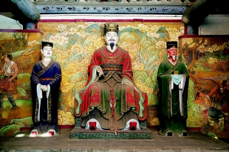           台骀庙彩塑        