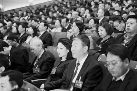 <br>          省政协十三届二次会议举行第二次全体会议 本报记者 康乐 摄<br><br>        