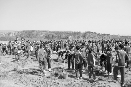 <br>          植树添绿 图片由太原市第三十八中学校提供<br><br>        