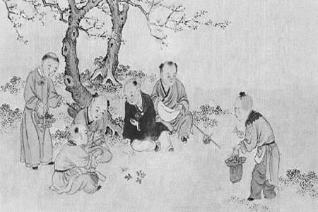           《婴戏图册之斗草图》（局部）现藏于北京故宫博物院        
